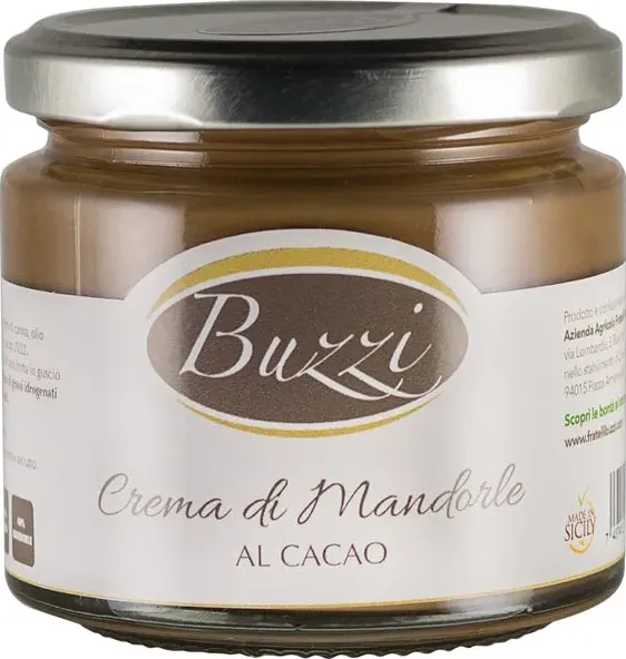 Crema spalmabile di mandorle bianche al cacao vegan