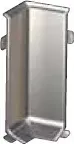 Angoli interni in abs per battiscopa vero alluminio argento brillantato lucido 40x11mm (3pz.)