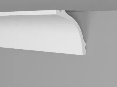 Cornice guscio per soffitto in duropolimero jx119 80x80mm - asta da 2mt - € 7,60/mt