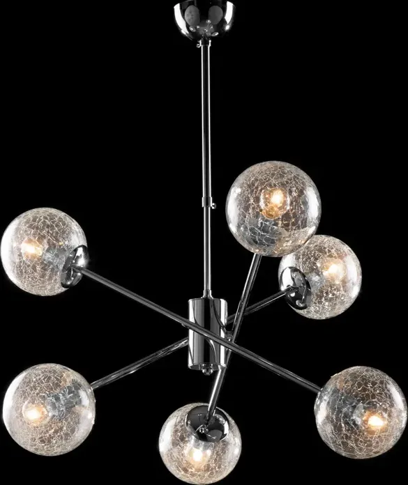 Lampadario moderno tresor cromo 6 luci e14