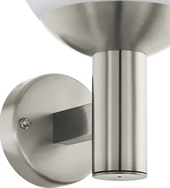 Applique contemporanea da esterno nisia-z 1 luce acciaio inox grigio