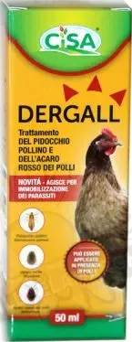 Dergall trattamento del pidocchio pollino e dell’acaro rosso