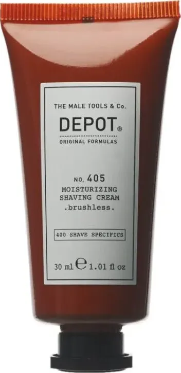 Depot no. 405 moisturizing shaving cream brushless crema da barba idratante senza pennello.