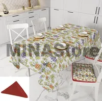 "COPRITAVOLO Moderno fantasia FLORAL Made in Italy vari colori completo cucina coordinato Made in Italy"