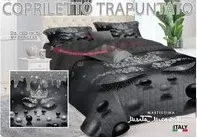 "Trapuntino, copriletto Marta Marzotto Singolo 100% Made In Italy MY PRINCESS Stampa Digitale 3D Qualità Premium Occhi Nero Stile ""Ferragni"" 0124"