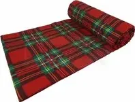 "Telo copritutto copridivano copriletto tendaggio fantasia TARTAN scozzese natale 2022 Made in Italy"