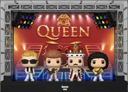 Funko pop! moment 06 queen wembley stadium, roger taylor, john decon, freddie mercury, brian may