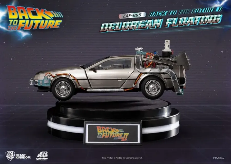 Beast kingdom egg attack floating back to the future ii delorean