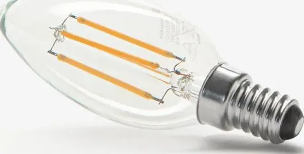 Lampadina led filament goccia E14 3W 2700K luce calda - Greenandco