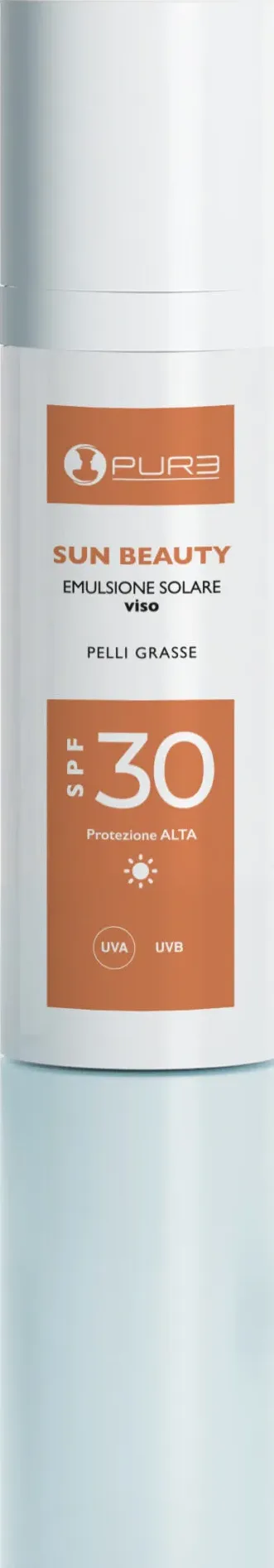 Sun beauty emulsione solare viso spf 30 - pelli grasse