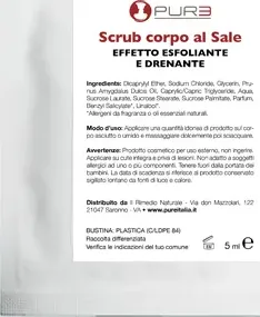 Campione scrub corpo al sale