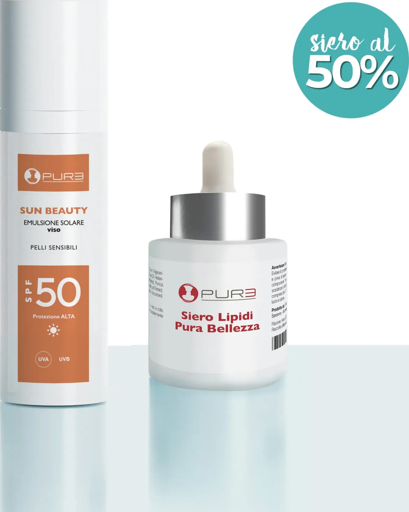 Box estiva viso spf 50 - pelle sensibile