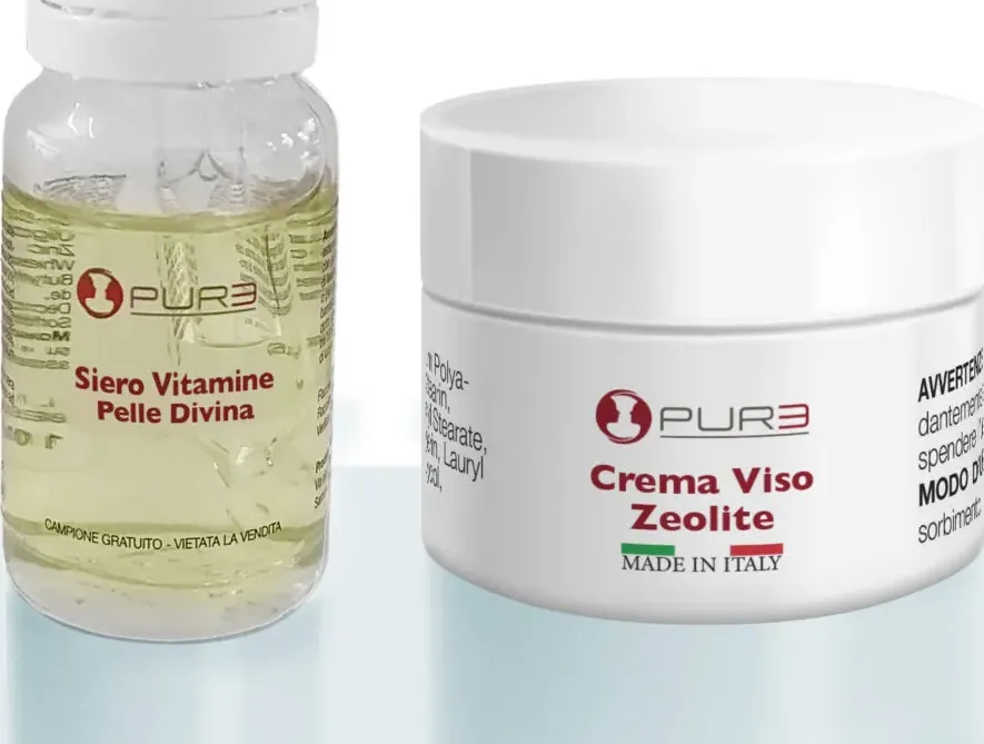 Campioni siero vitamine - crema viso zeolite | pelle mista e grassa