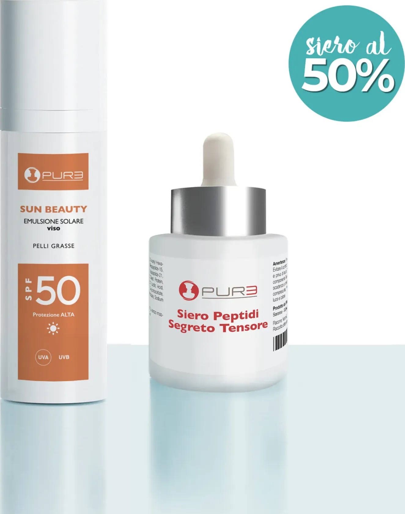 Box estiva viso spf 50 - pelle mista e grassa