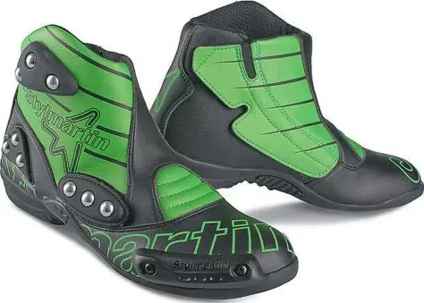 Stivaletto scarpa mini moto stylmartin speed s1 colore verde adulto scarpe da moto verdi/colorate