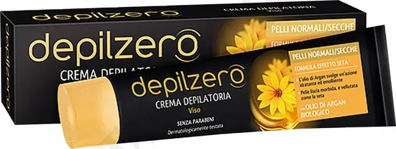 Depilzero Crema Depilatoria Viso Con Olio Di Argan Bio 50 Ml