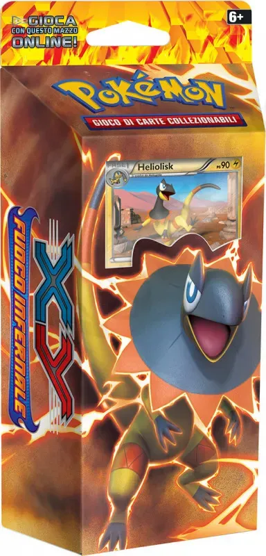 Pokèmon Deck XY Fuoco Infernale Saetta Ardente - Heliolisk Ps 90 - Packaging Rovinato