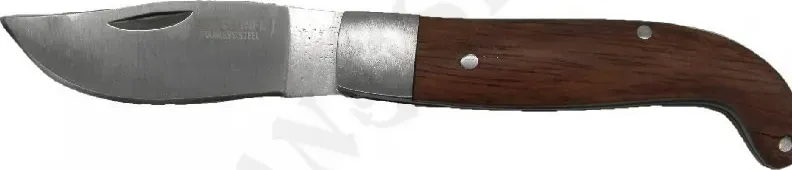 Coltello da Collezione con Manico Curvo in Legno