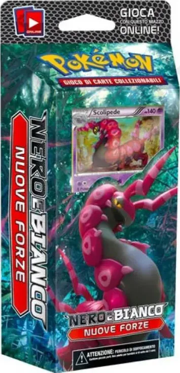 Pokémon Deck Nero e Bianco Nuove Forze Astuzie Tossiche Scolipede Pv 140 - Packaging Rovinato