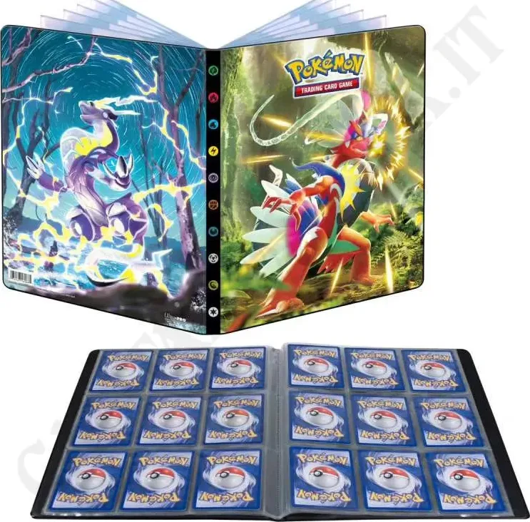 Ultra PRO Pokémon Portfolio 9 Tasche 14 Pagine Scarlatto e Violetto