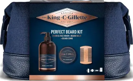 King C Gillette Pochette - Kit Set Barba Perfetta Uomo