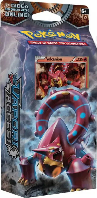 Pokémon Deck  XY Vapori Accesi Fuoco Meccanico Volcanion Ps 130 - Packaging Rovinato