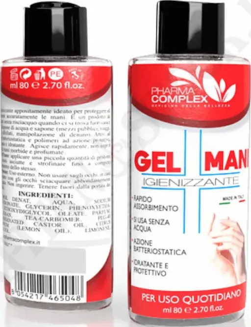 Pharma Complex - 1 Gel Mani Igienizzante 80 ML Tascabile - Alta Concentrazione di Alchool