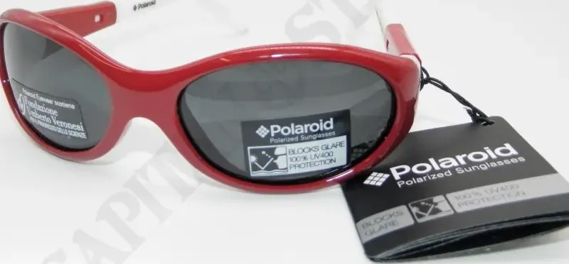 Polaroid Occhiale da Sole Bambino Rosso/Bianco  4-7 Anni