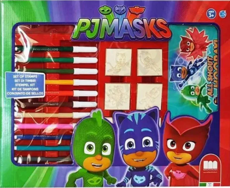 PJ Masks Set Timbri e Pennarelli