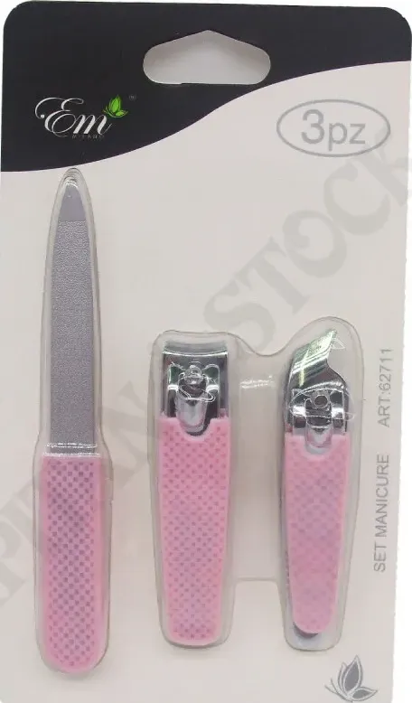 E.M Beauty - Set Unghie Rosa  Lima e Tagliaunghie