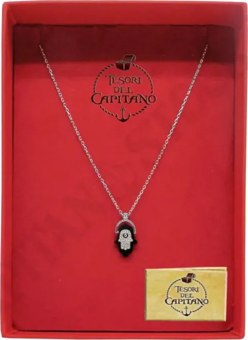 Tesori - Collana Donna In Argento 925 ‰ Mano Di Fatima - ID 4659