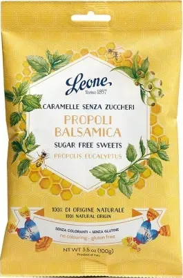 Caramelle Leone Propoli Senza Zucchero Vegane - Senza Glutine