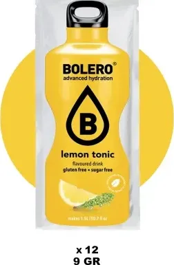 1 Box Da 12 Bustine 9gr Gusto Tonica Al Limone Bolero