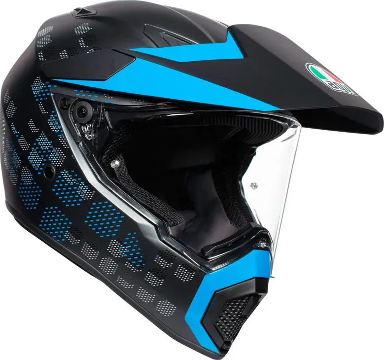 AGV - Caschi AX9 Antartica Matt Black / Cyan