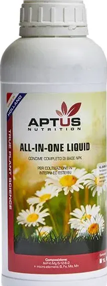 Fertilizzante aptus all-in-one liquid 250ml per crescita e fioritura