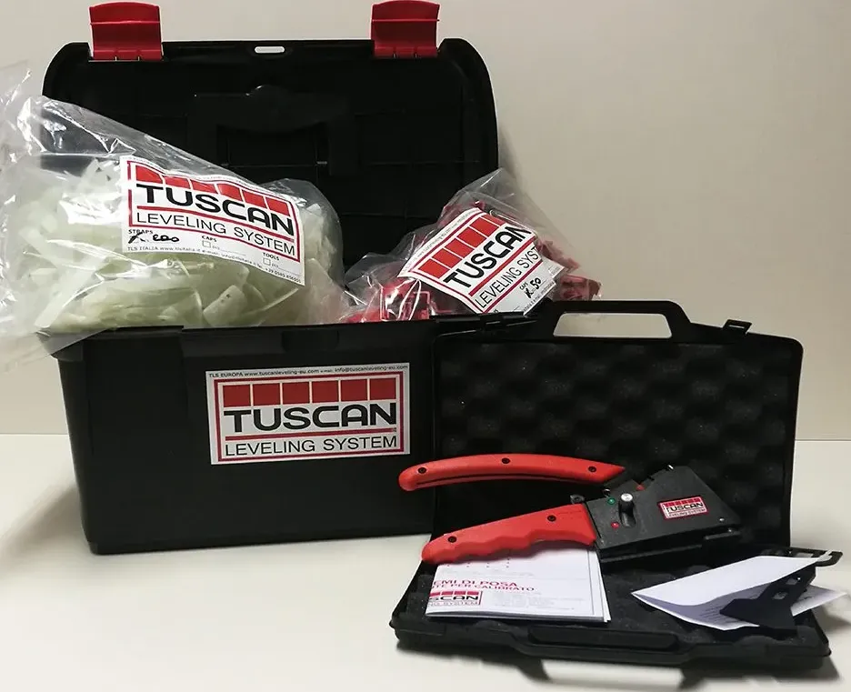 Posapiastrelle Kit Tuscan KMSTTT - 200 Tiranti - 50 Basi - 1 Pistola