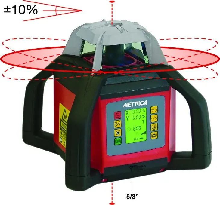 Livella Laser Rotativo Incligrad 2 Doppia pendenza Metrica