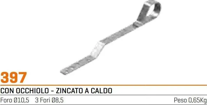 Gancio Sottotegola Con Occhiolo Grande CSC 397