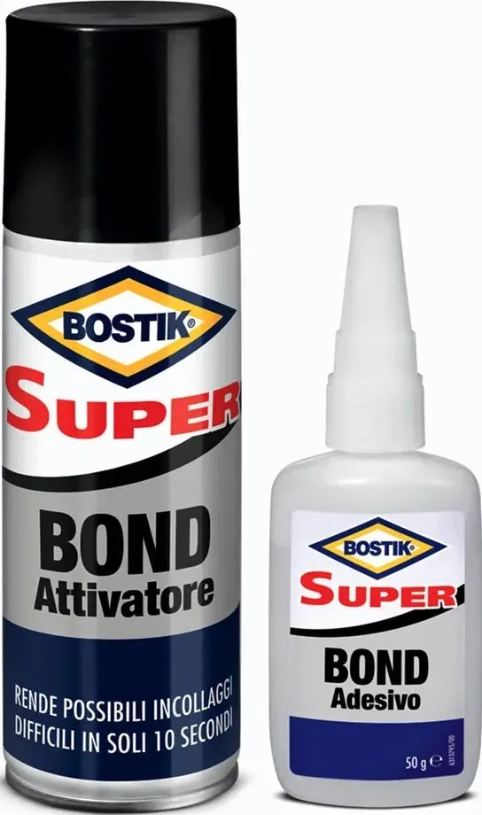 Adesivo istantaneo Bostik Super Bond 50 gr. + Attivatore 200 ml. di emporiodiantonio.com