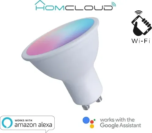 Faretto GU10 ad incasso Wi-FI RGB+BIANCO CALDO dimmerabile HomCloud