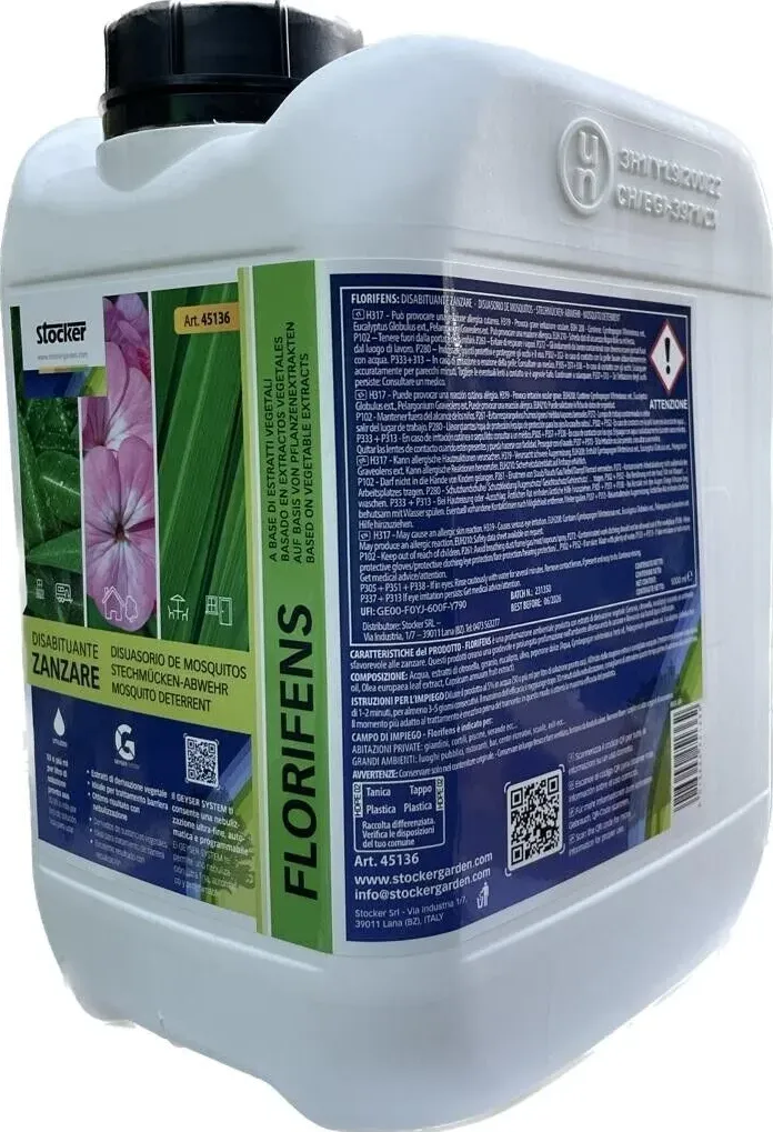 Florifens disabituante zanzare 5 lt - per sistema Geyser Stocker