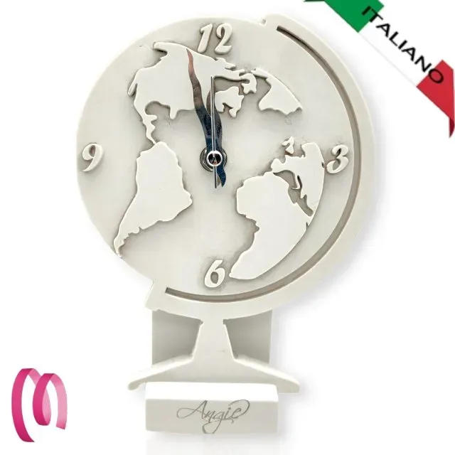 Bomboniera Orologio mappamondo con piedistallo Made in Italy