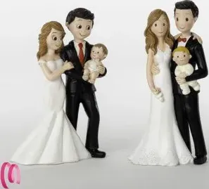 Cake Topper sposi con bambino