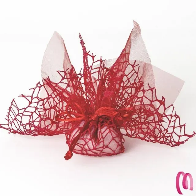 Tulle Rete Spider con Tirante pezzi 10 ROSSO