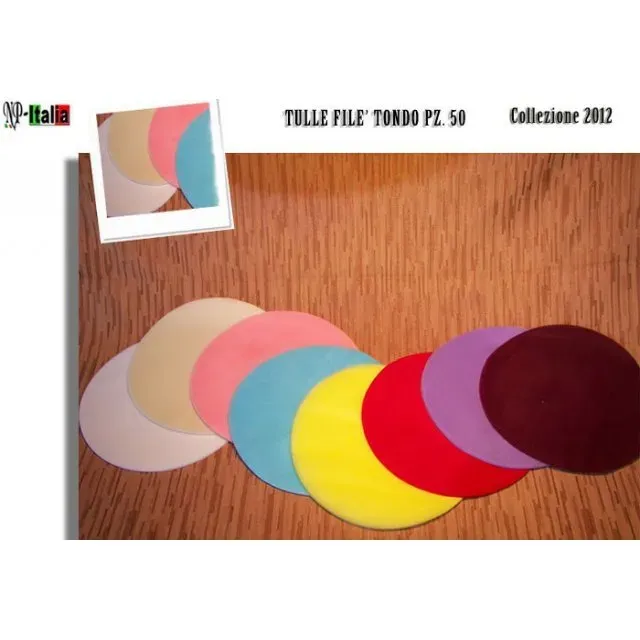 TULLE FILE TONDO BORDEAUX di nastriportaconfetti.it