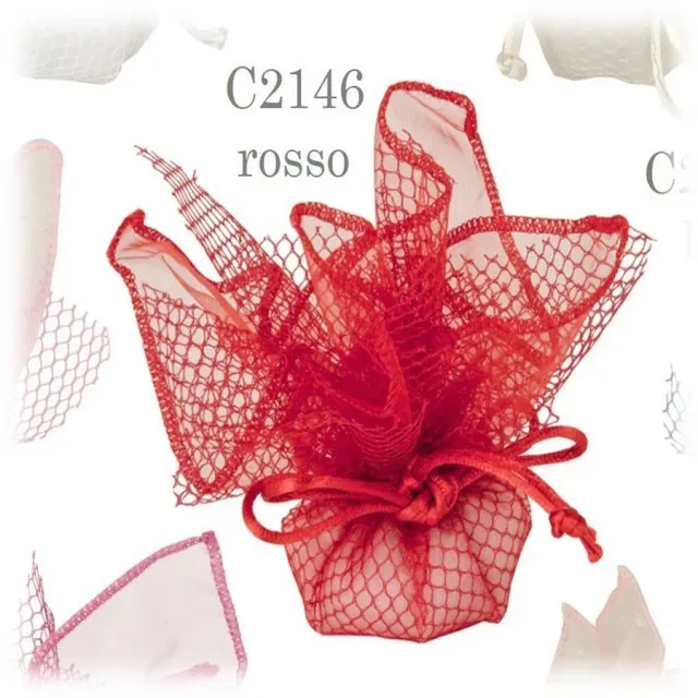 Tulle Rete Nido Ape con Tirante pezzi 10 ROSSO