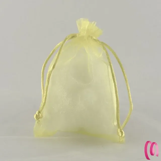 Sacchetto Bomboniera organza con tirante 1 pezzo GIALLO