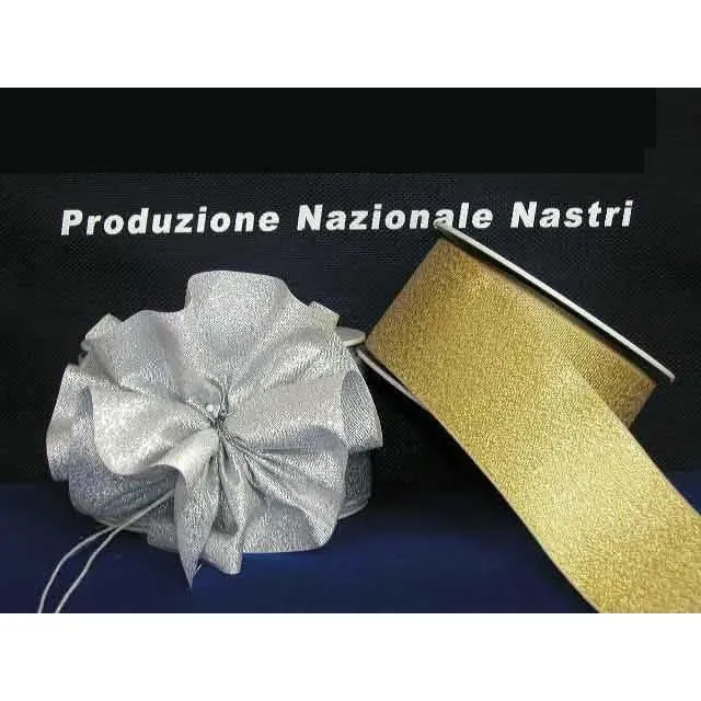 NASTRO LAME' SATIN h.50mm X 25mt. ARGENTO