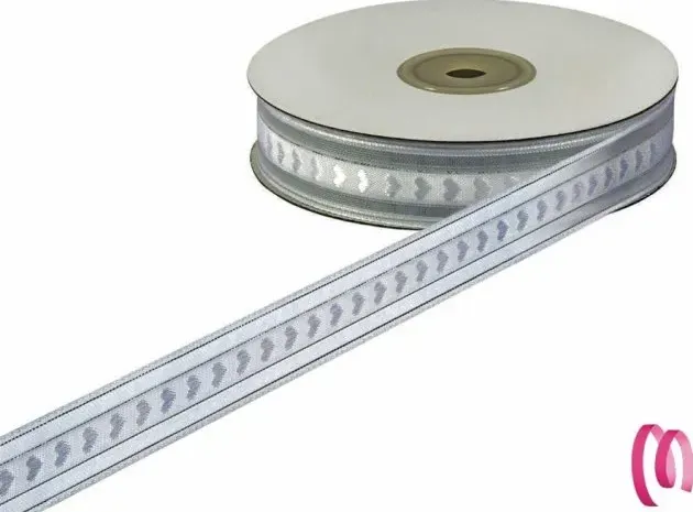 Nastro decorativo Organza e Raso Altezza 20 mm per 25 Metri