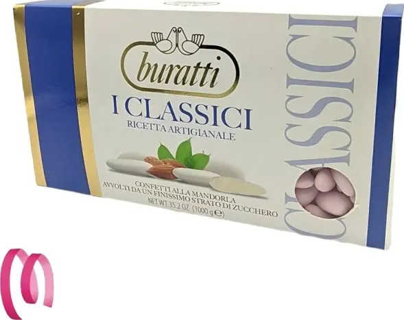 Confetti Buratti Rosa alla Mandorla confezione 1 kg